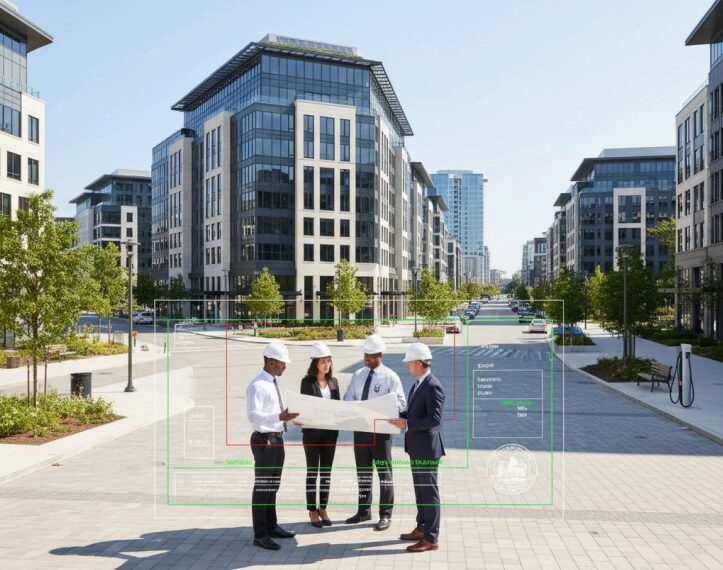 What are the zoning regulations for modern commercial buildings on
Long Island?