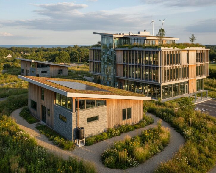 Where can I find examples of sustainable homes and commercial
buildings in Suffolk County?