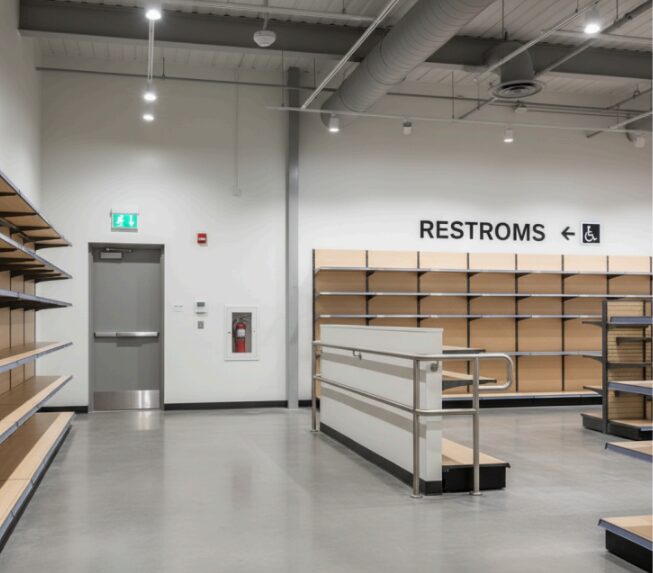 What are the building code requirements for retail space interior design in
Suffolk County?