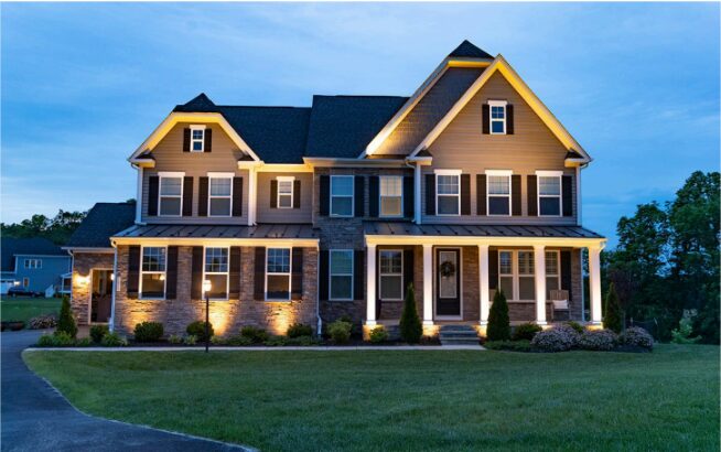 How does architectural lighting increase property value in Nassau
County?